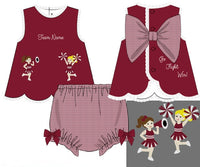 Girls French Knot Go, Fight, Win Bloomer Set
