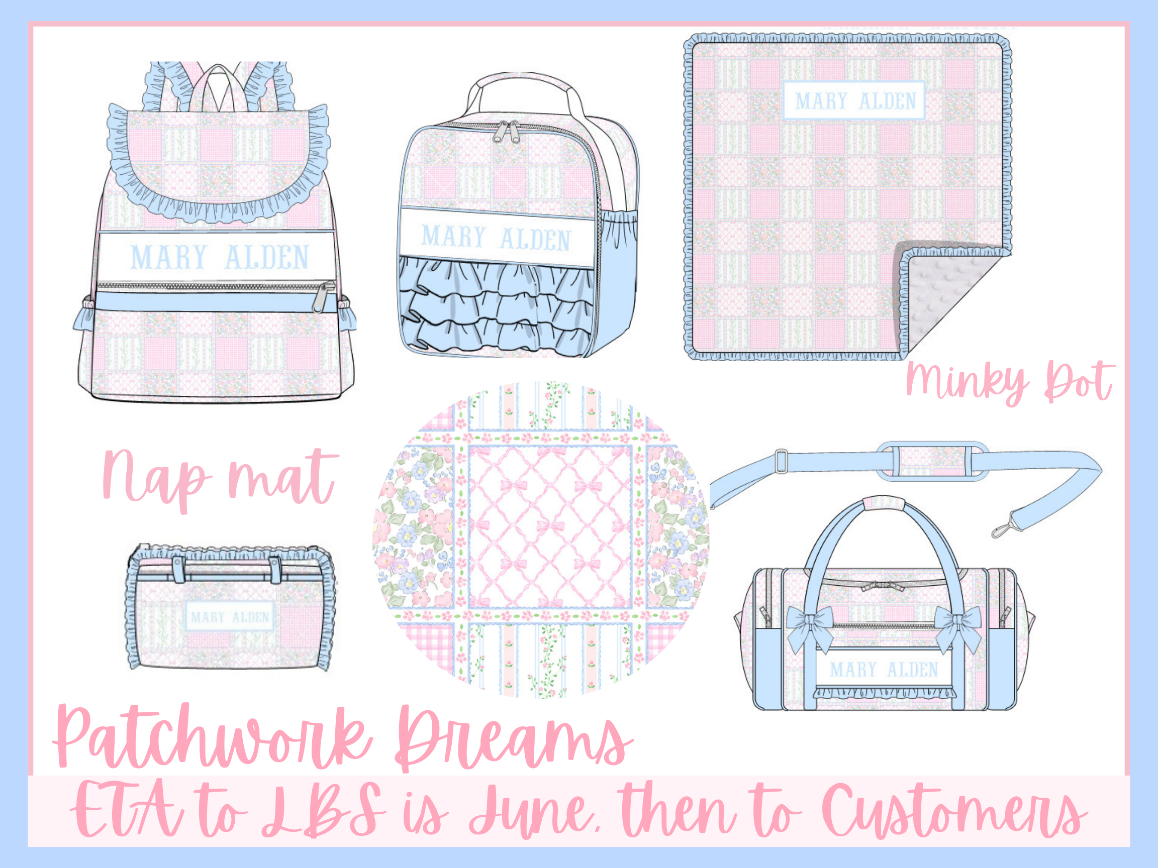PRE ORDER Patchwork Dreams Luggage Collection | ETA to LBS: DECEMBER