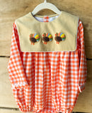 PRE ORDER Boys French Knot Little Turkeys Bubble | ETA to LBS: SEPTEMBER