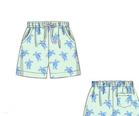 PRE ORDER Boys Sea Turtle Swim Trunks ETA: APRIL