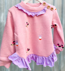 Girls Duck & Mouse Embroidered Sweater