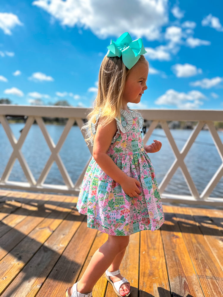 Girls Preppy Beach Vacation Bloomer Set and Dress