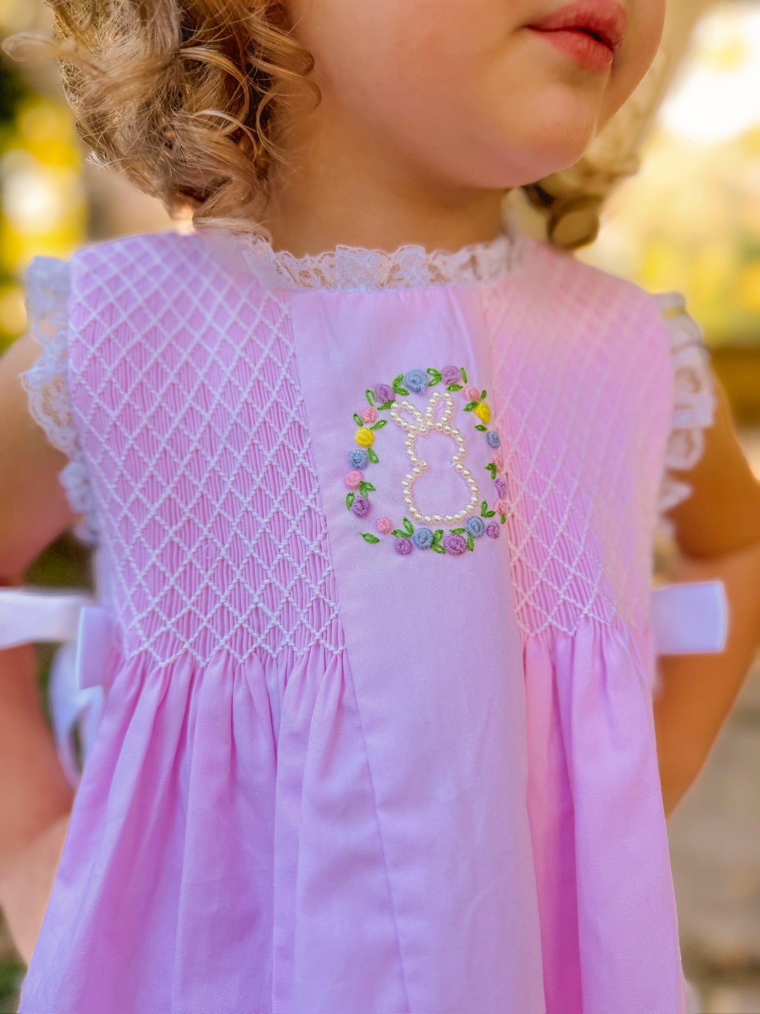 PRE ORDER Girls Hoppin Down the Pearl Bunny Trail Bloomer Set | ETA to LBS: LATE FEBRUARY