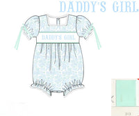 Girls Smocked Daddy’s Girl Bubble