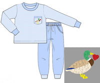 PRE ORDER Boys French Knot Valentine Mallard Jogger Set | ETA to LBS: DECEMBER