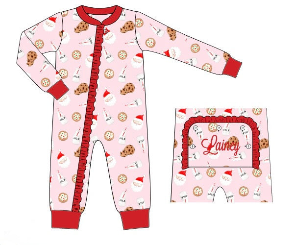 PRE ORDER Girls Santa’s Milk & Cookies Knit Lounge Zippy | ETA to LBS: OCTOBER