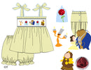 Girls Smocked Tale as Old as Time Bloomer Set & Dress