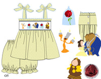 Girls Smocked Tale as Old as Time Bloomer Set & Dress