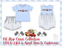 Boys French Knot Pit Stop Crew Bubble