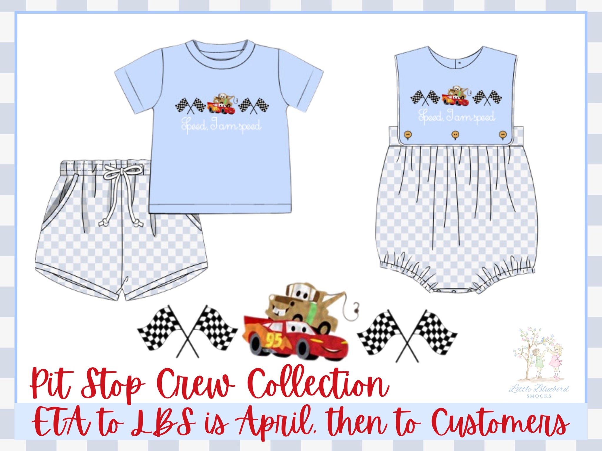 Boys French Knot Pit Stop Crew Bubble
