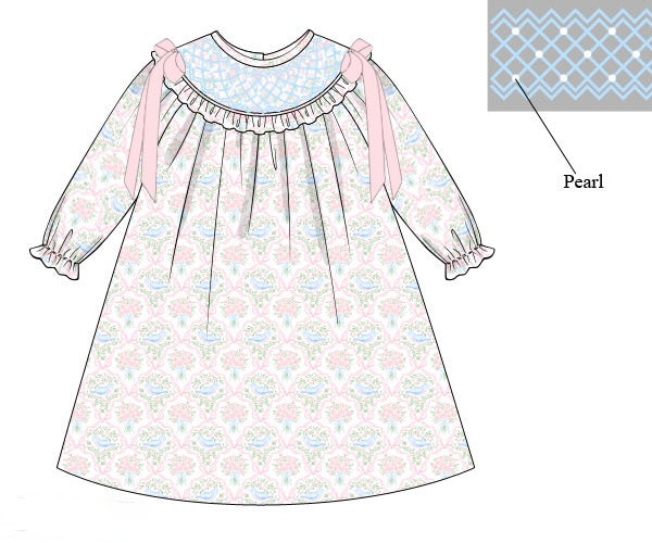 PRE ORDER Girls Smocked Little Bluebird Valentine Bloomer Set & Dress | ETA to LBS: DECEMBER