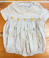 Boys Smocked Pumpkins Bubble