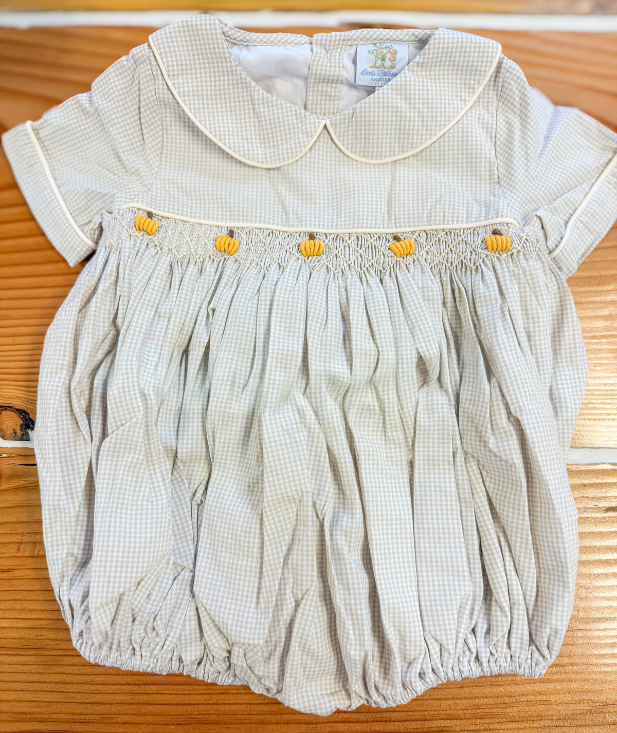 Boys Smocked Pumpkins Bubble