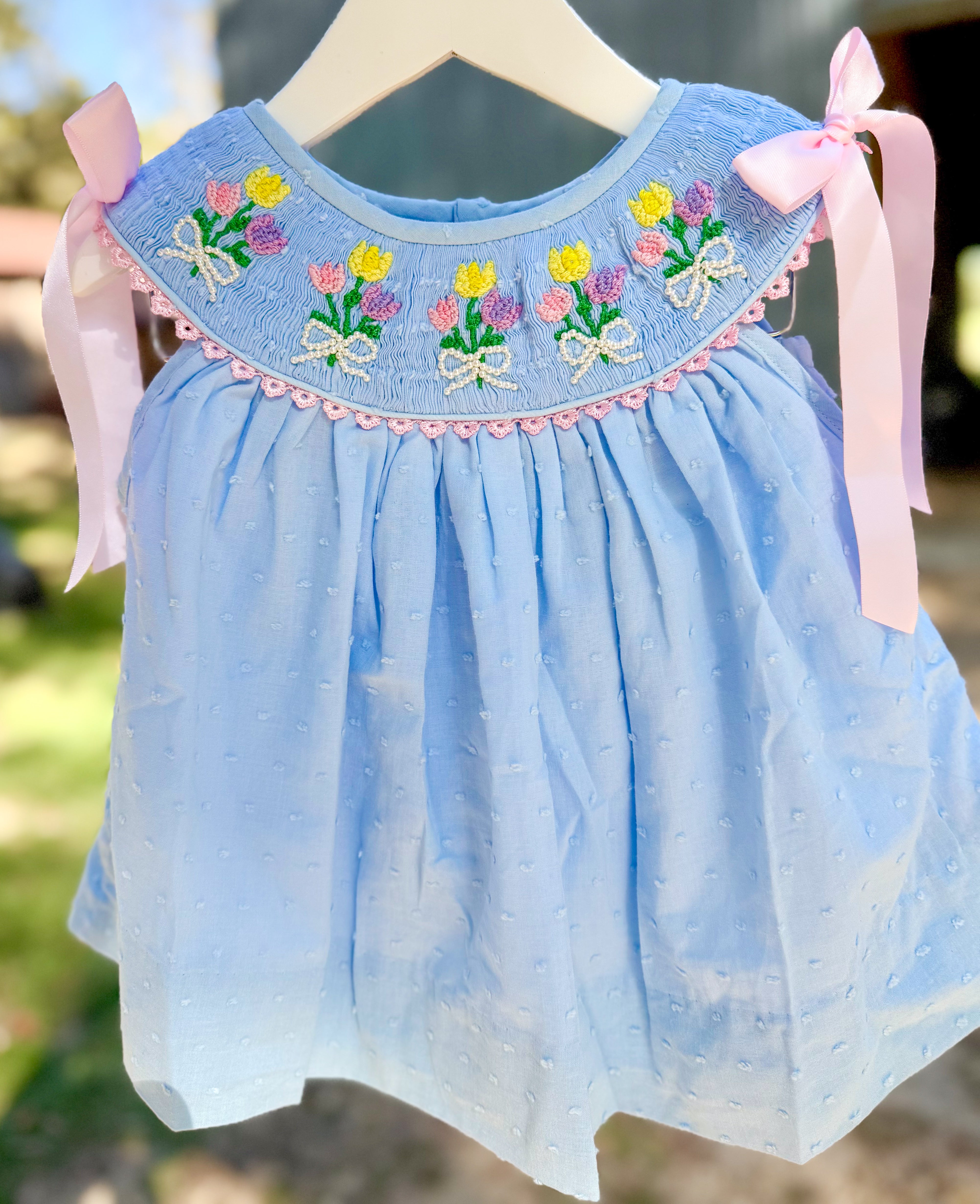 PRE ORDER Girls Pearl Petal Smock Bloomer Set & Dress | ETA to LBS: March