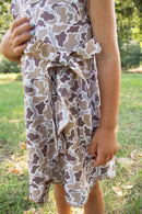 Girls Old School Camo Knit Dress