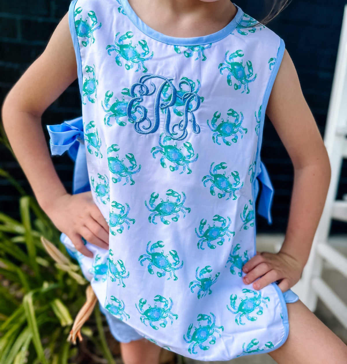 PRE ORDER Girls Watercolor Crabs Short Set | ETA to LBS: JANUARY