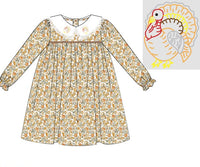 PRE ORDER Girls Hand Embroidered Classic Turkey Bloomer Set & Dress | ETA to LBS: SEPTEMBER