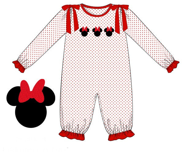 Girls We’ve Got Ears Say Cheers French Knot Long Romper