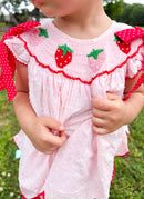 Girls Smocked Berry Sweet Bloomer Set & Dress