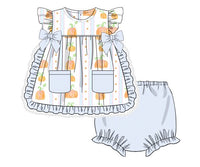 Girls Meet Me at the  Pumpkin Patch Bloomer Set