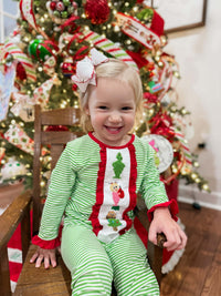 Girls The Green One French Knot Knit Lounge