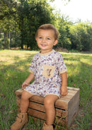 Boys French Knot Dove Day Short Set