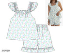 PRE ORDER Women's Bow Vine Bamboo Pajama Short Set