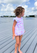 Girls Watercolor Sea Creatures Bloomer Set