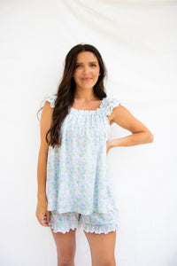 PRE ORDER Women's Bow Vine Bamboo Pajama Short Set