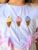 Girls French Knot Ice Cream Bloomer Set & Dress