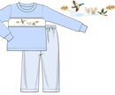 PRE ORDER Boys Smocked Where the Ducks Fly Pant Set | ETA to LBS: DECEMBER