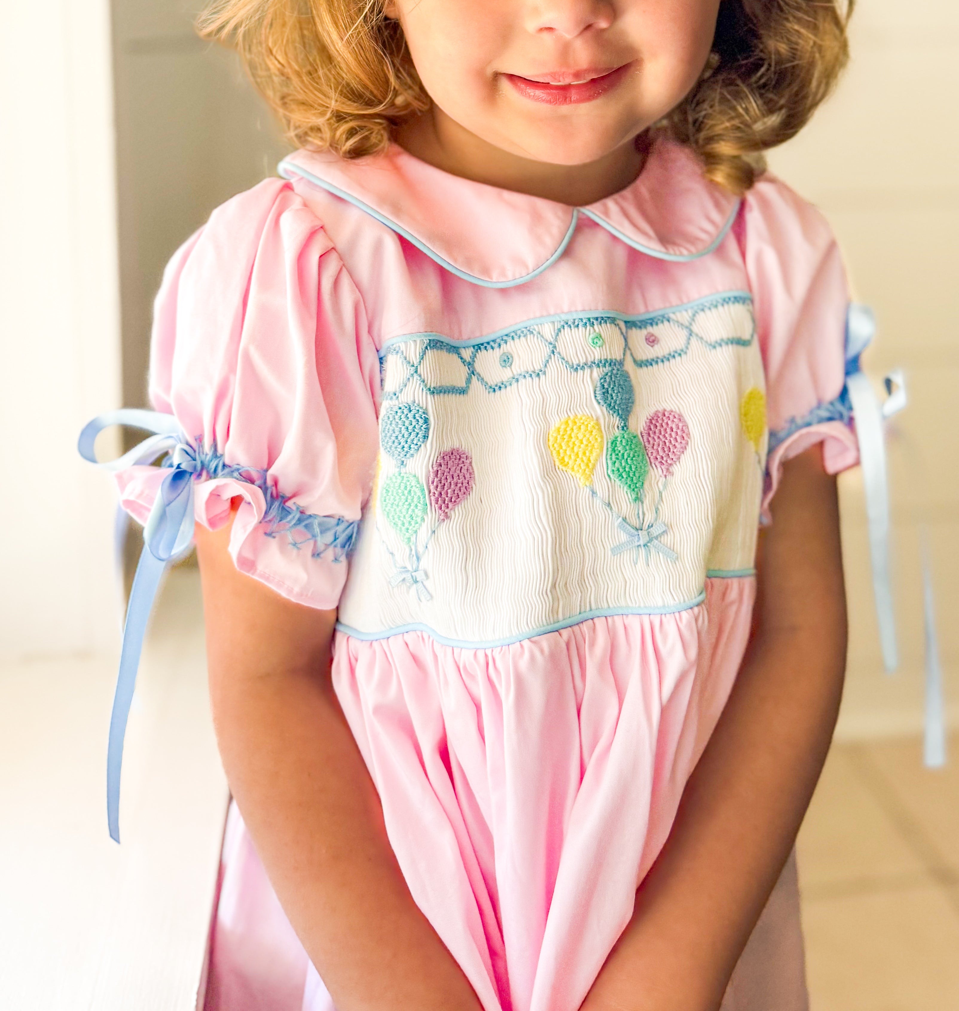 PRE ORDER Girls Smocked Birthday Balloons Bloomer Set & Dress | ETA to LBS: JUNE