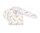 Boys Reindeer Knit “A” Monogrammed Polo RTS