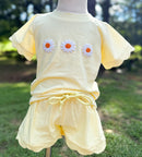 Girls French Knot Scalloped Short Sets