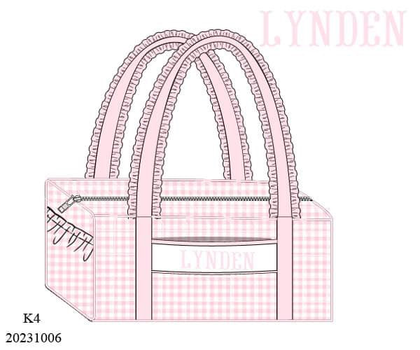 BLANK Pink Gingham Duffle Bag