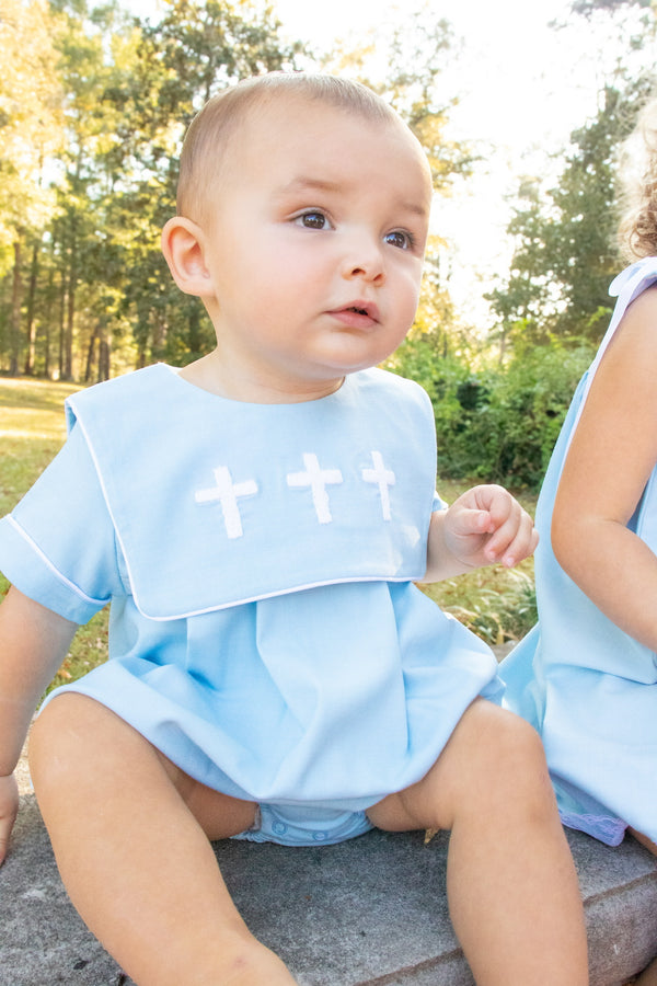 PRE ORDER Boys Linen Cross Short Set | ETA to LBS: LATE FEBRUARY