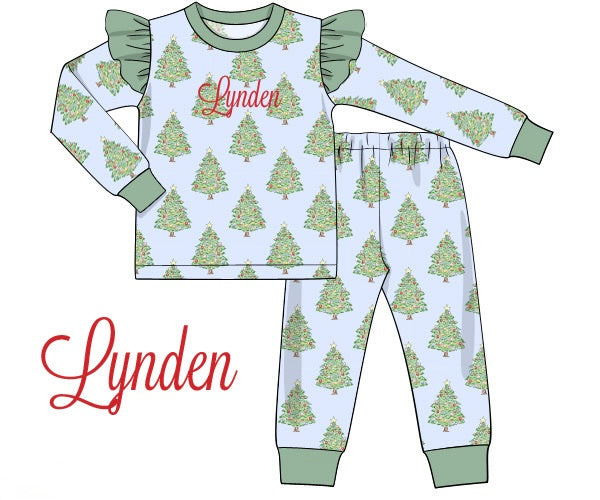 PRE ORDER Girls Rockin’ Around the Christmas Tree Knit 2-Piece Lounge Set | ETA to LBS: OCTOBER