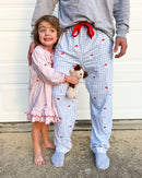 Men’s Embroidered Santa Knit Lounge Pants