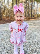 Girls Embroidered Santa Knit Lounge Set