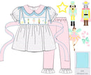 Girls Nutcracker Dreams Smocked Ruffle Pants Set