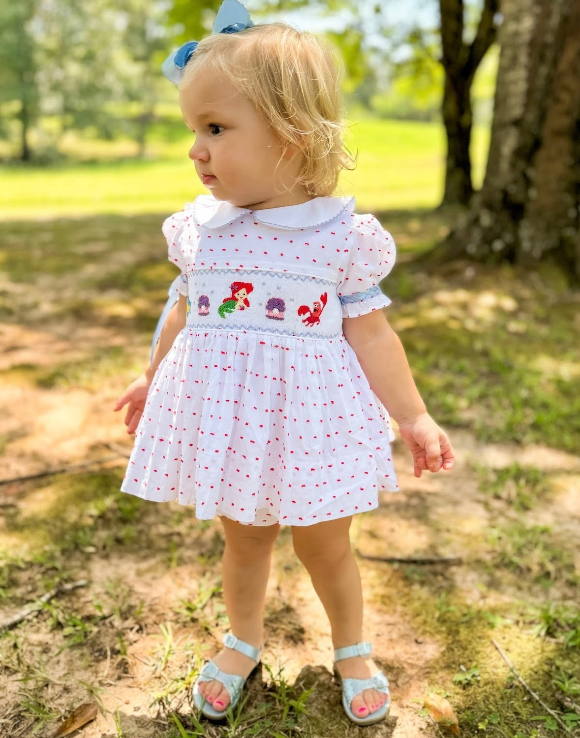Girls Smocked Under The Sea Bloomer Set RTS