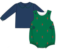 PRE ORDER Boys Embroidered Preppy Toy Soldiers Corduroy Bubble | ETA to LBS: October