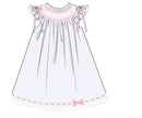 Timeless Traditions White Swiss Dot Collection PINK Dress
