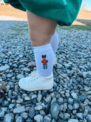 PRE ORDER Boys Embroidered Toy Soldier Knee High Socks | ETA to LBS: OCTOBER