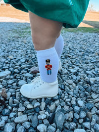 PRE ORDER Boys Embroidered Toy Soldier Knee High Socks | ETA to LBS: OCTOBER