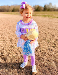 Girls Ice Princess Princess Smocked Leggings Set