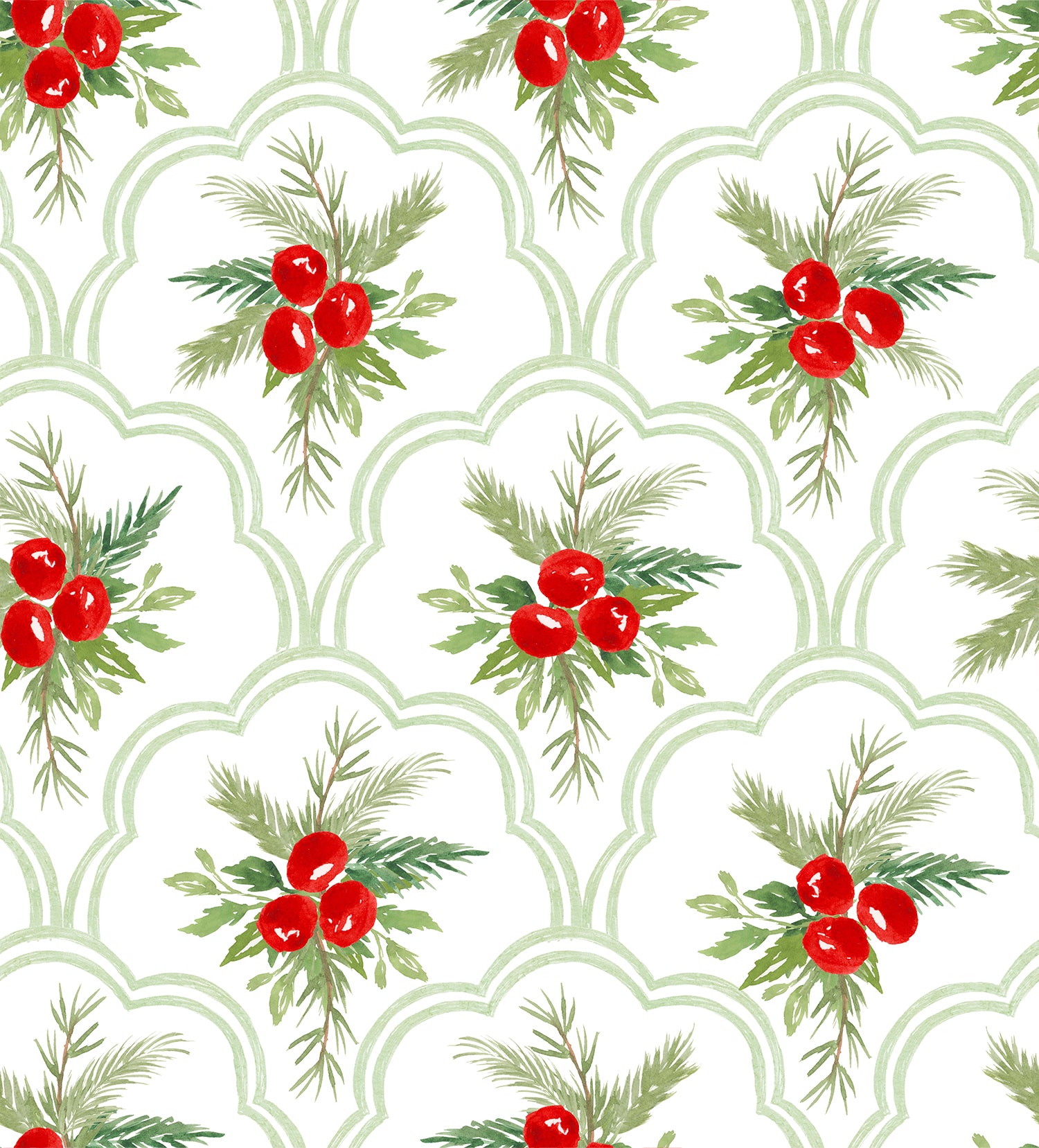 Girls Christmas Berries Smocked Dress