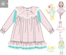 PRE ORDER Girls Hand Embroidered Sugar Plum Dreams Bloomer Set & Dress | ETA to LBS: OCTOBER