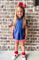 Girls S is for School Ruffle Short Set