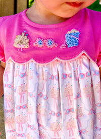 Girls French Knot Sunny & Bright Bubble Bloomer Set & Dress